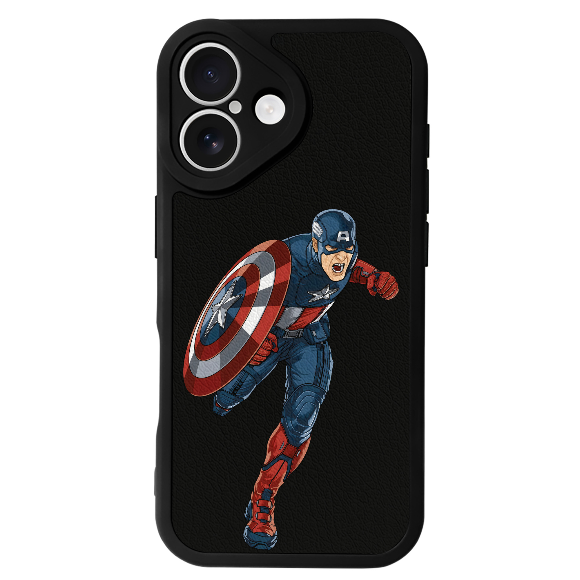 （画像用） アベンジャーズ The Avengers 【iPhone 16シリーズ対応】シリコンスマホケース（レザー調） 材質：シリコン